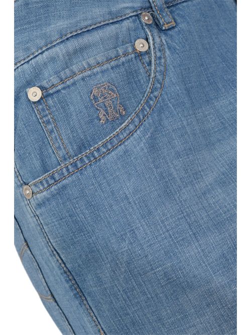 Jeans 5 tasche in denim di cotone BRUNELLO CUCINELLI | ME645X1290C1470